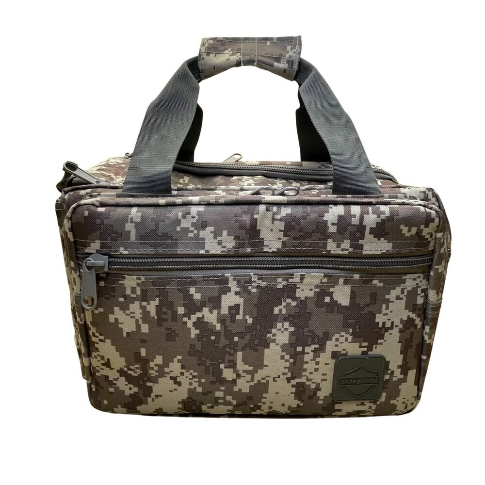 Safeguard Unisex Gray Camo Nylon Multipurpose Zipper Compartments Duffel Bag